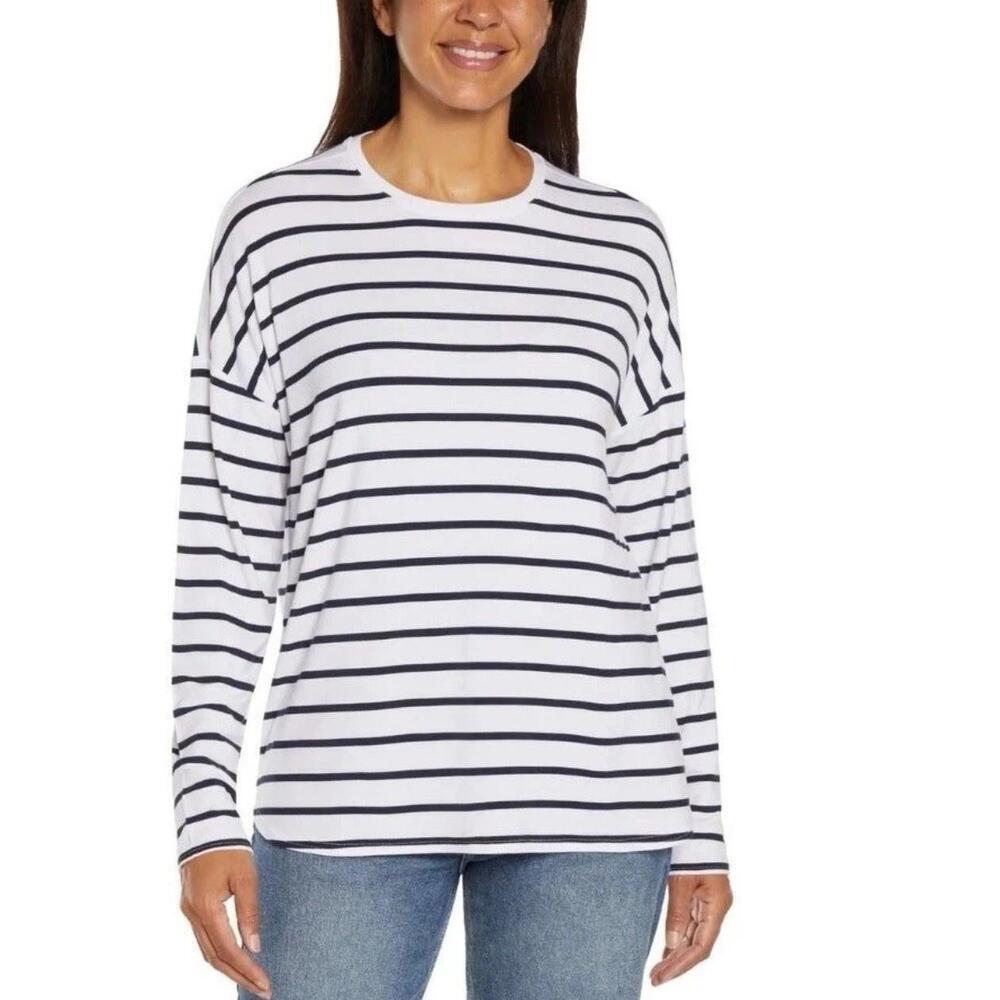 GAP Womans Medium Lightweight Shirt Casual Stripe Long Sleeve Top Size M. RS.